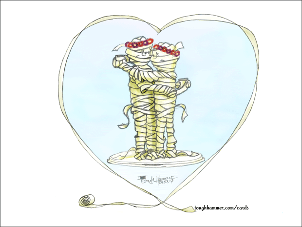 2 female mummies in in a big heart!