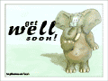 Elephant with a surgical face mask on his trunk: &ldquo;get well soon!&rdquo;