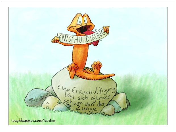 Eine Entschuldigung l&ouml;st sich oftmals schwer von der Zunge!