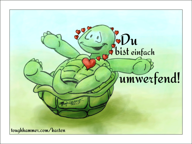 Schilfkr&uml;te auf dem R&uml;cken: Du bist einfach umwerfend!